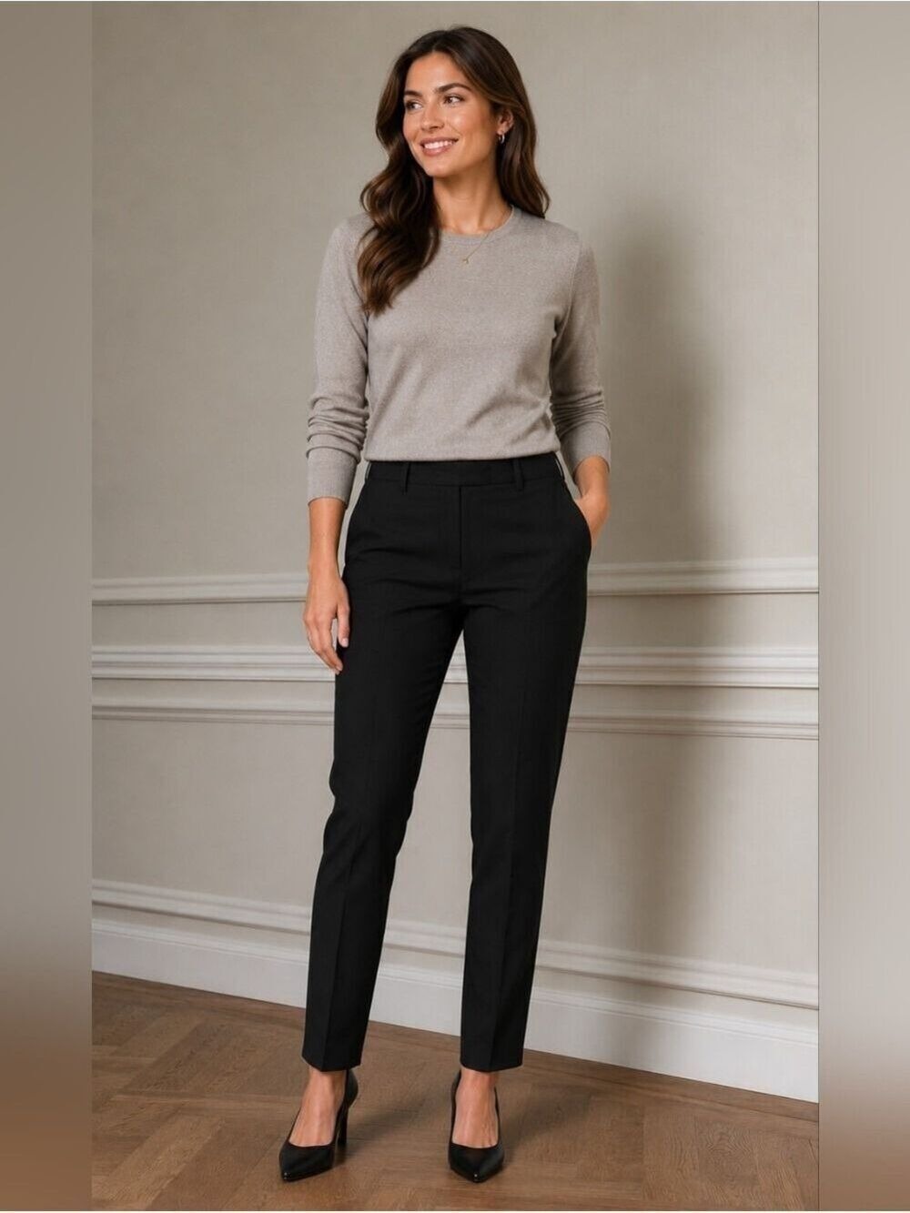Banana Republic Sloan Fit Black Ankle Pants Size 6 Career Workwear - Picture 9 of 11